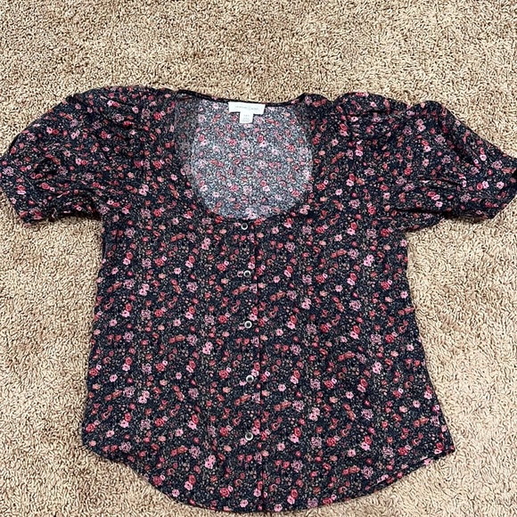 Cotton short sleeved scooped neck top - Picture 3 of 3